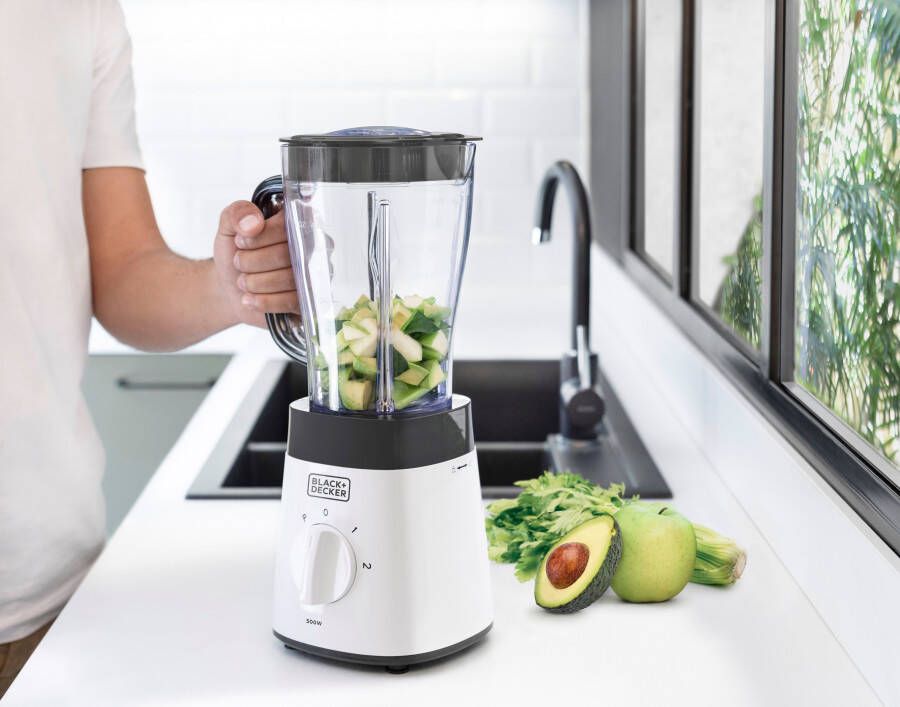 BLACK+DECKER Black & Decker BXJB500E blender 1 5 l Blender voor op aanrecht 500 W Wit - Foto 6