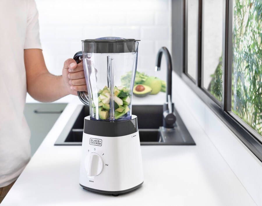 BLACK+DECKER Black & Decker BXJB500E blender 1 5 l Blender voor op aanrecht 500 W Wit - Foto 5