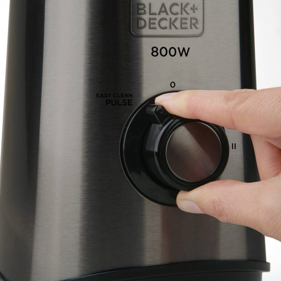 BLACK+DECKER Black & Decker BXJB800E Blender 1 5 liter 800 Watt Blender + Smoothie maker Zwart