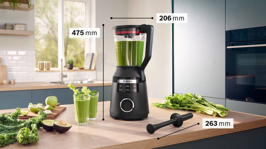 BOSCH Blender VitaPower serie 6 MMBD665B1 45.000 tpm 2L mengcontainer zwart