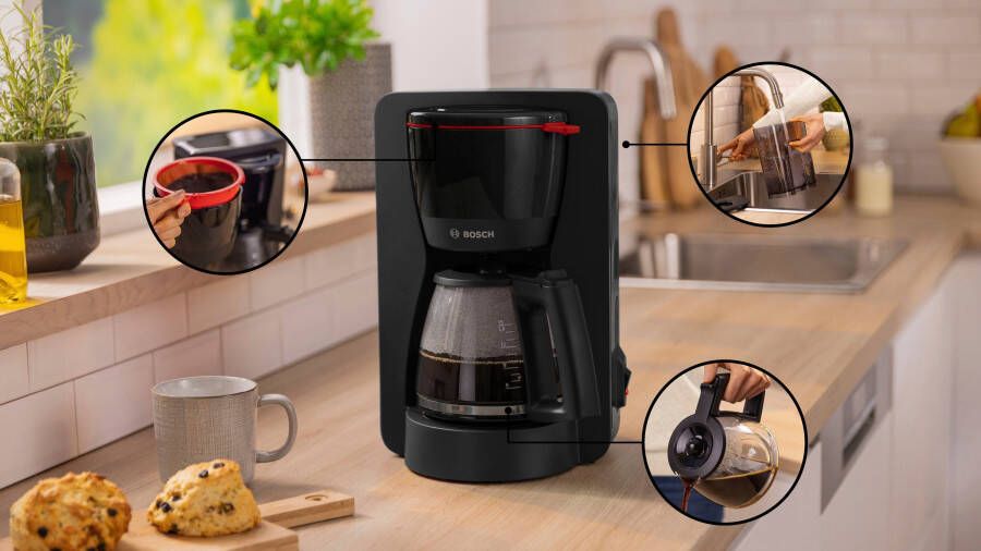 BOSCH Filterkoffieapparaat MyMoment TKA2M113 1 25 l voor 10-15 kopjes glazen kan 40 min. warmhoudfunctie 1200 w - Foto 10