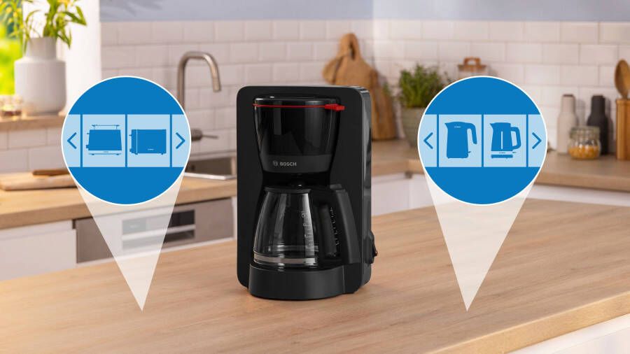 BOSCH Filterkoffieapparaat MyMoment TKA2M113 1 25 l voor 10-15 kopjes glazen kan 40 min. warmhoudfunctie 1200 w - Foto 12