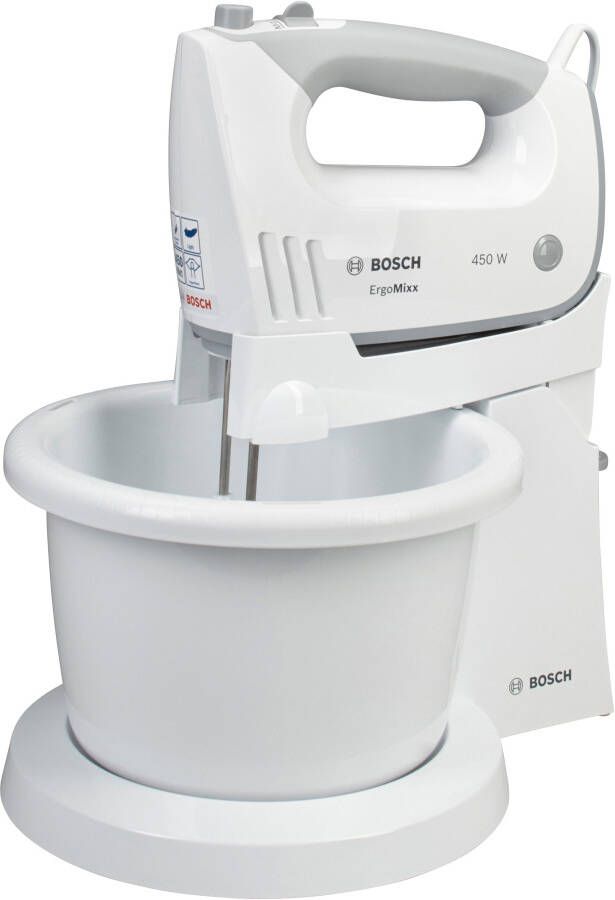 BOSCH Handmixer ErgoMixx MFQ36460 2 roergardes 2 edelstalen deeghaken mengkom plus houder - Foto 2