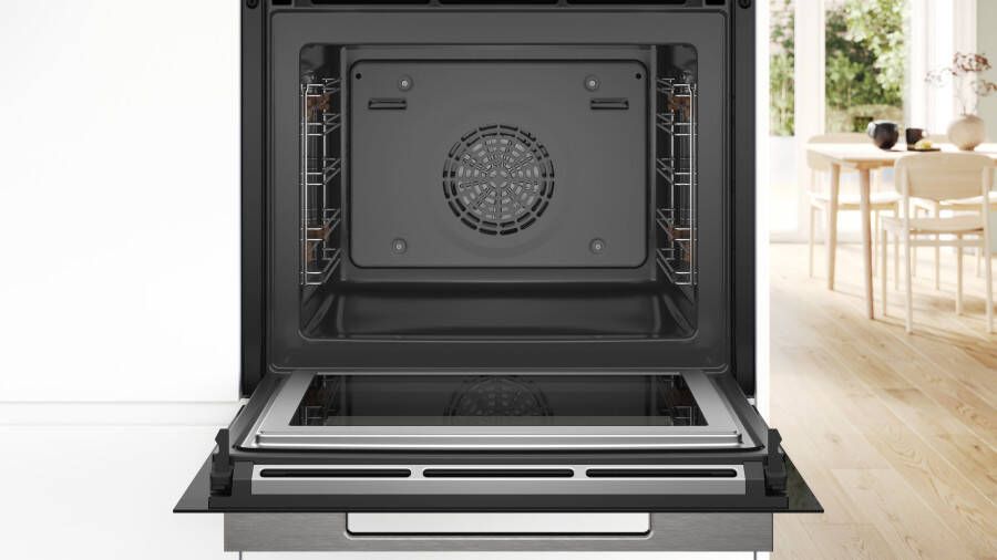 BOSCH Inbouw oven met magnetron HMG7361B1 AirFry-functie