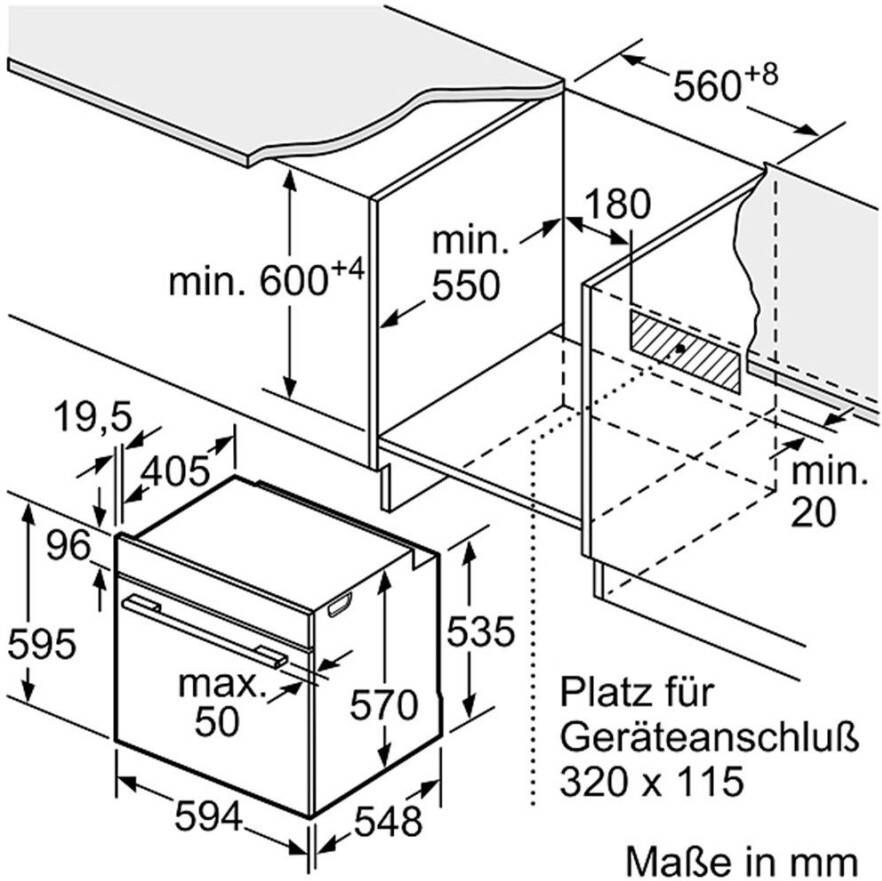 BOSCH Inbouw ovenset HBD672LS82 AirFry-functie