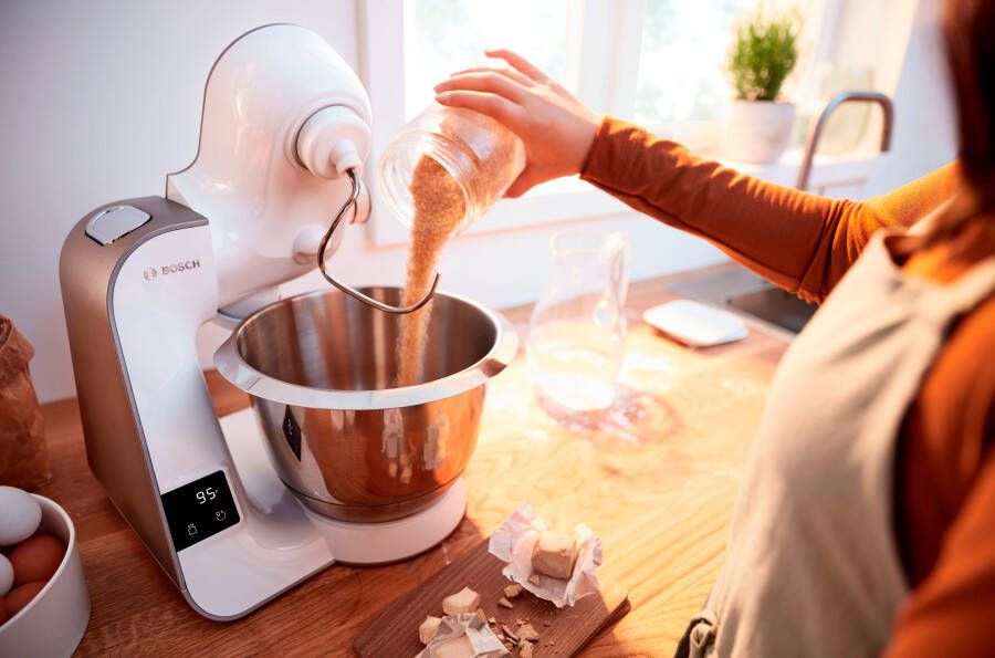 BOSCH Keukenmachine MUM5XW40 MUM5 Weegschaal patisserieset snijder 4 schijven vleesmolen citruspers