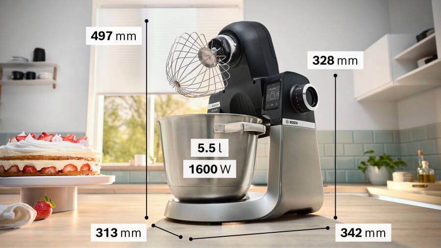 BOSCH Keukenmachine Serie 6 MUMS6ZS13D sensortechnologie met 1 g nauwkeurige weegschaal