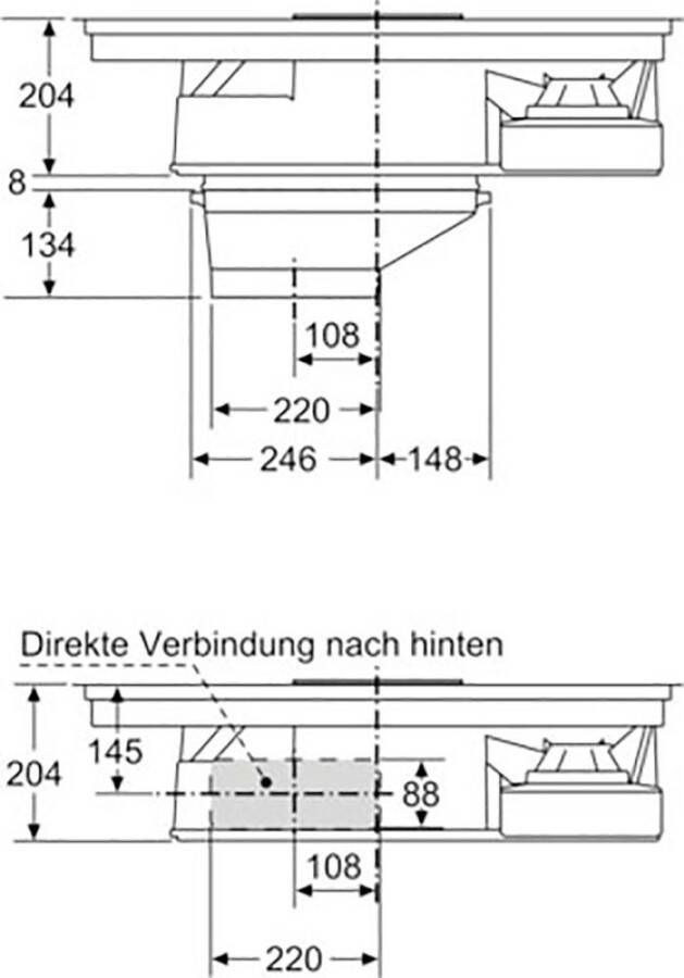 Bosch PKM 845 F11E elektrische kookplaat met geïntegreerde afzuigkap (795 mm breed 517 mm diep) - Foto 6