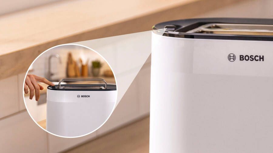 BOSCH Toaster MyMoment TAT2M121 geïntegreerde opzet voor broodjes ontdooi-functie brood centreren auto off