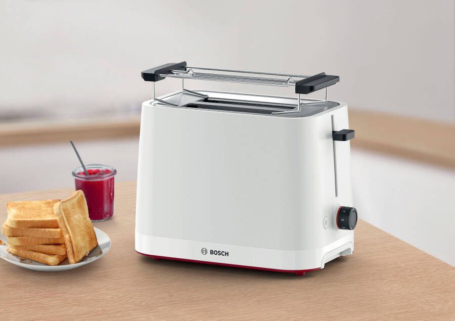 BOSCH Toaster MyMoment TAT3M121 afneembare opzet voor broodjes ontdooi-functie brood centreren auto off