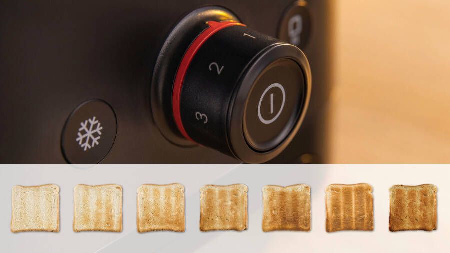 BOSCH Toaster MyMoment TAT3M123 afneembare opzet voor broodjes ontdooi-functie brood centreren auto off
