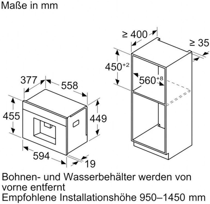 BOSCH Volautomatisch inbouw-koffiezetapparaat CTL7181B0