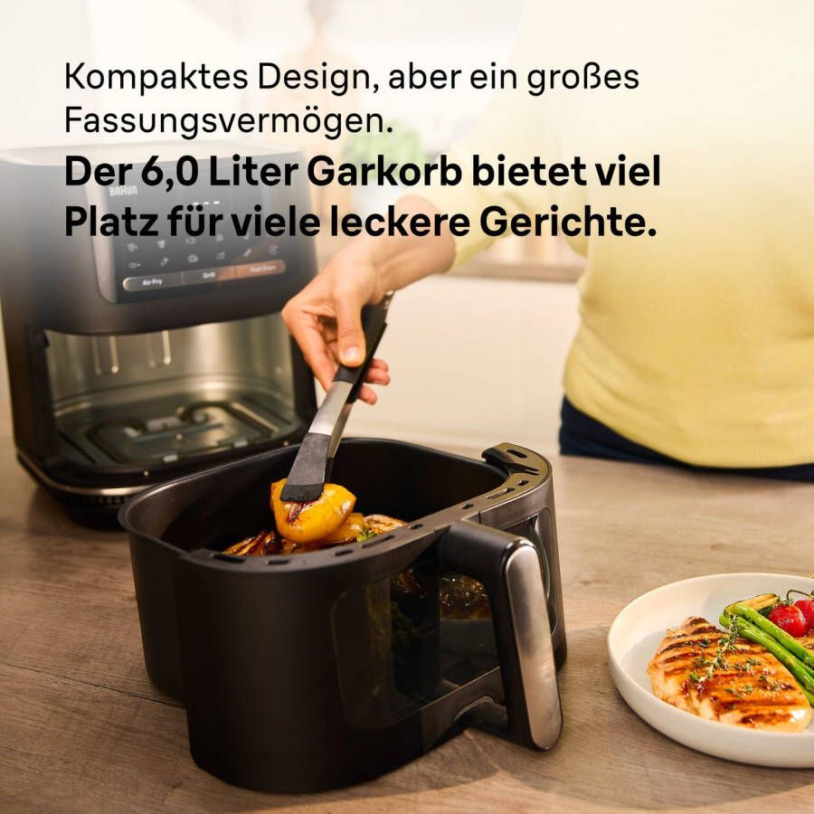 Braun Airfryer MultiFry 5 HF 5073I BK 6 0 Liter 2 Heizelemente 3 in 1