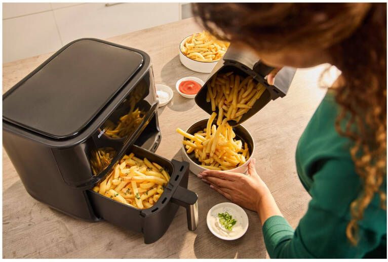 Braun Airfryer TwinCook 3 TD 3030I BK 8 0 l (4 0 + 4 0) 8 Kochprogramme