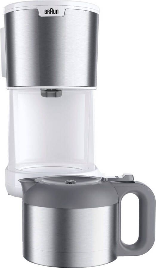 Braun Filterkoffieapparaat PurShine KF1505 BK 1 2 l 1000w automatische uitschakeling uitneembare filtermand roestvrij staal