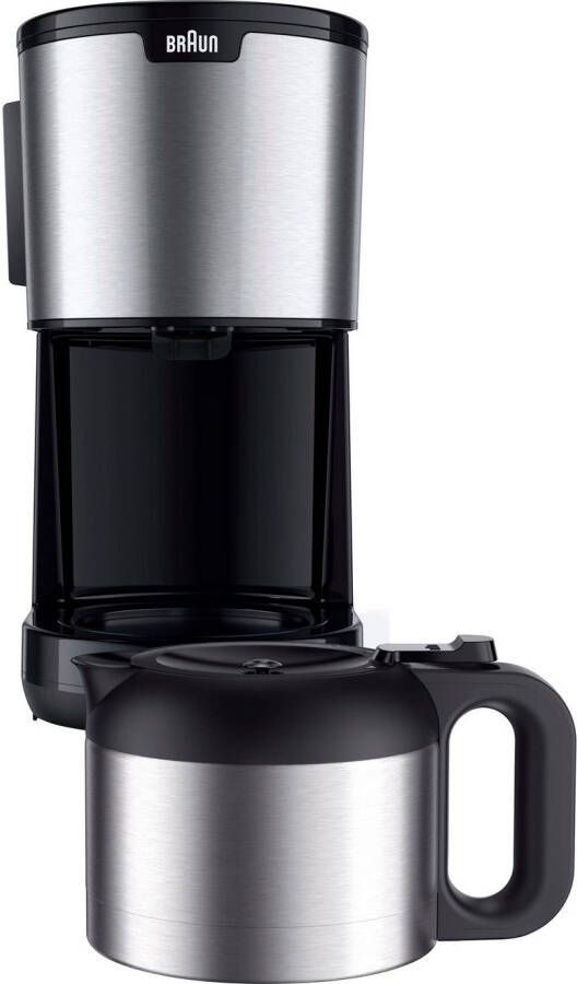 Braun Filterkoffieapparaat PurShine KF1505 BK 1 2 l 1000w automatische uitschakeling uitneembare filtermand roestvrij staal