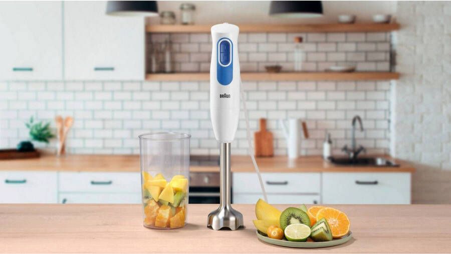 Braun Staafmixer MultiQuick 2 MQ 20.001 M 600 W 2 snelheden roestvrij staal Licht staafmixer mixer accessoires vaatwasmachinebestendig babyvoeding