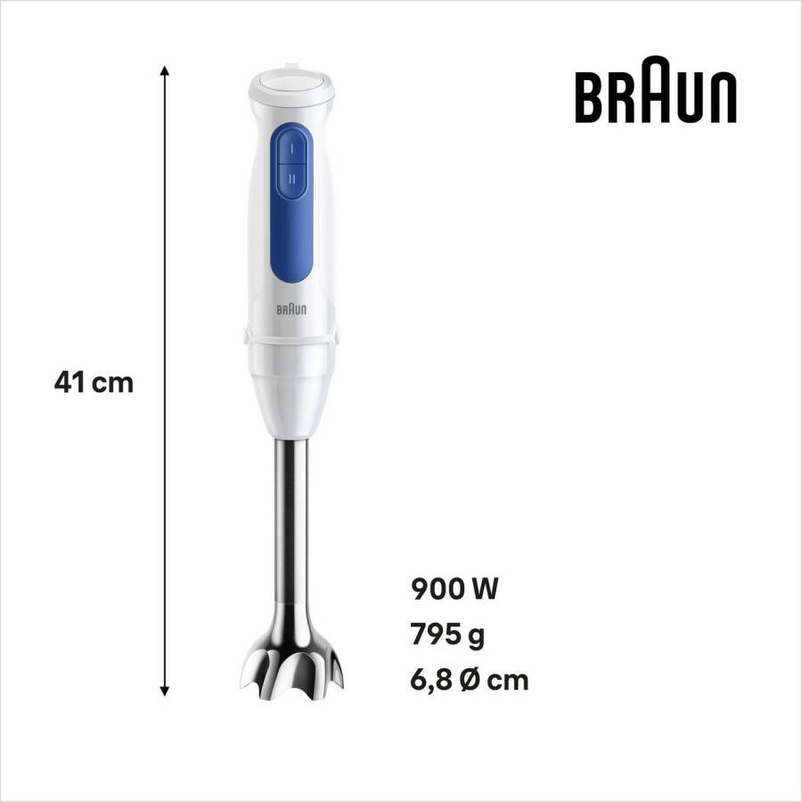 Braun Staafmixer MultiQuick MQ 30202 M Extra maalmes 350 ml hakmolen garde vaatwasmachinebestendig