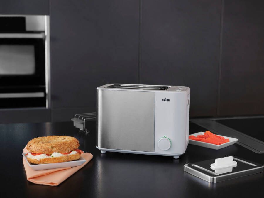 Braun Toaster HT 5010.WH wit zilver ID Collection - Foto 3