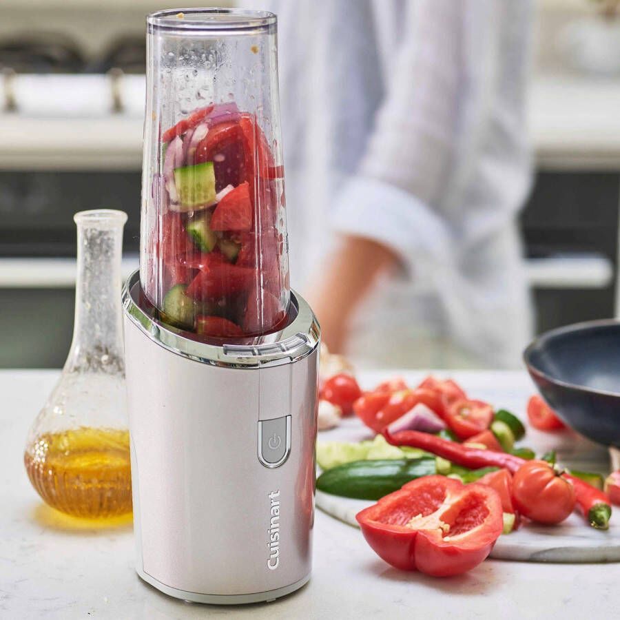 Cuisinart Cordless Blender RPB100E Draadloze Blender To Go Tot 8 Smoothies draadloos 450ml Inclusief drinkdeksel Frosted Pearl - Thumbnail 3