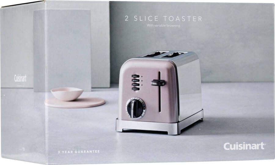 Cuisinart 2 Slice Toaster Broodrooster CPT160PIE Ontdooifunctie Bagel functie 6 standen Roze - Foto 5