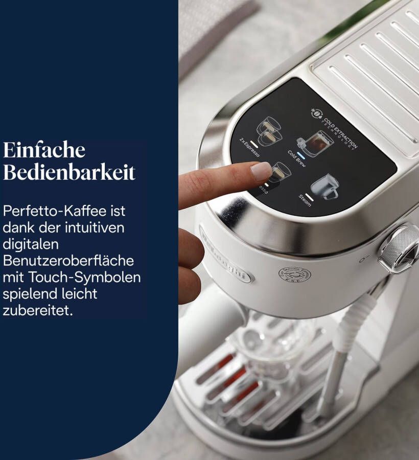 De'Longhi Espressomachine DEDICA DUO EC890.M Cold Brew in minder dan 5 minuten 15 cm breed 1 liter incl. melkopschuimneus