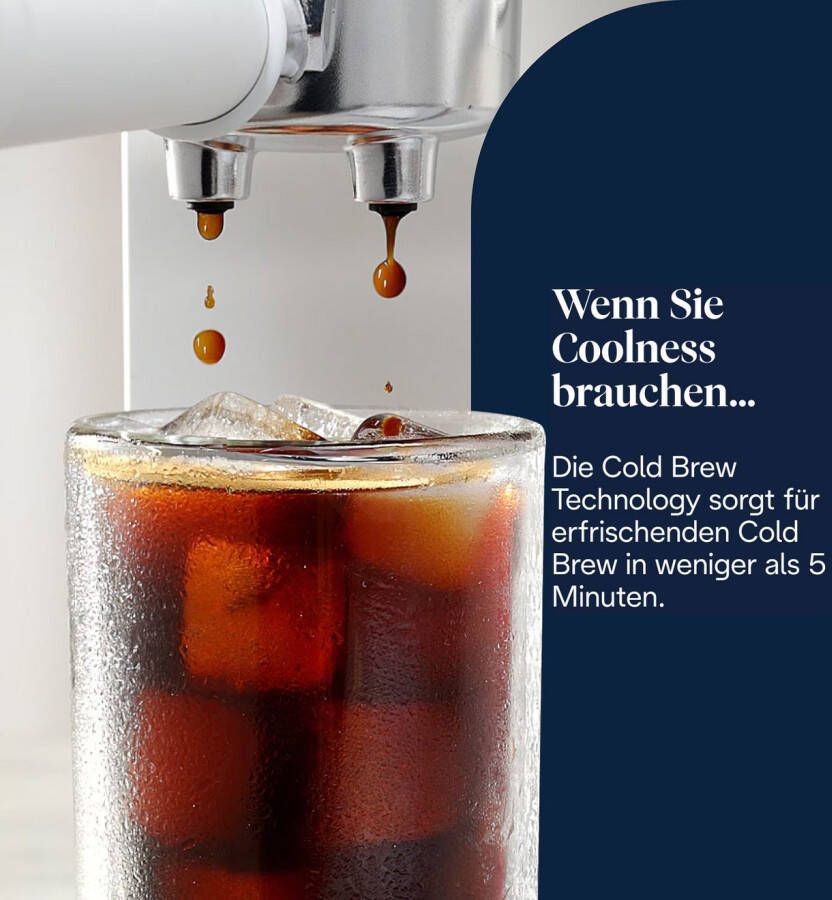 De'Longhi Espressomachine DEDICA DUO EC890.M Cold Brew in minder dan 5 minuten 15 cm breed 1 liter incl. melkopschuimneus