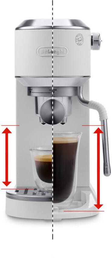 De'Longhi Espressomachine DEDICA DUO EC890.M Cold Brew in minder dan 5 minuten 15 cm breed 1 liter incl. melkopschuimneus