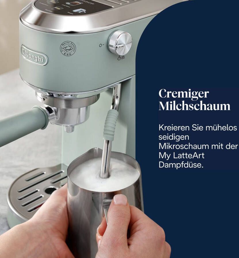 De'Longhi Espressomachine DEDICA DUO EC890.M Cold Brew in minder dan 5 minuten 15 cm breed 1 liter incl. melkopschuimneus