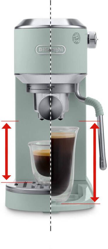 De'Longhi Espressomachine DEDICA DUO EC890.M Cold Brew in minder dan 5 minuten 15 cm breed 1 liter incl. melkopschuimneus