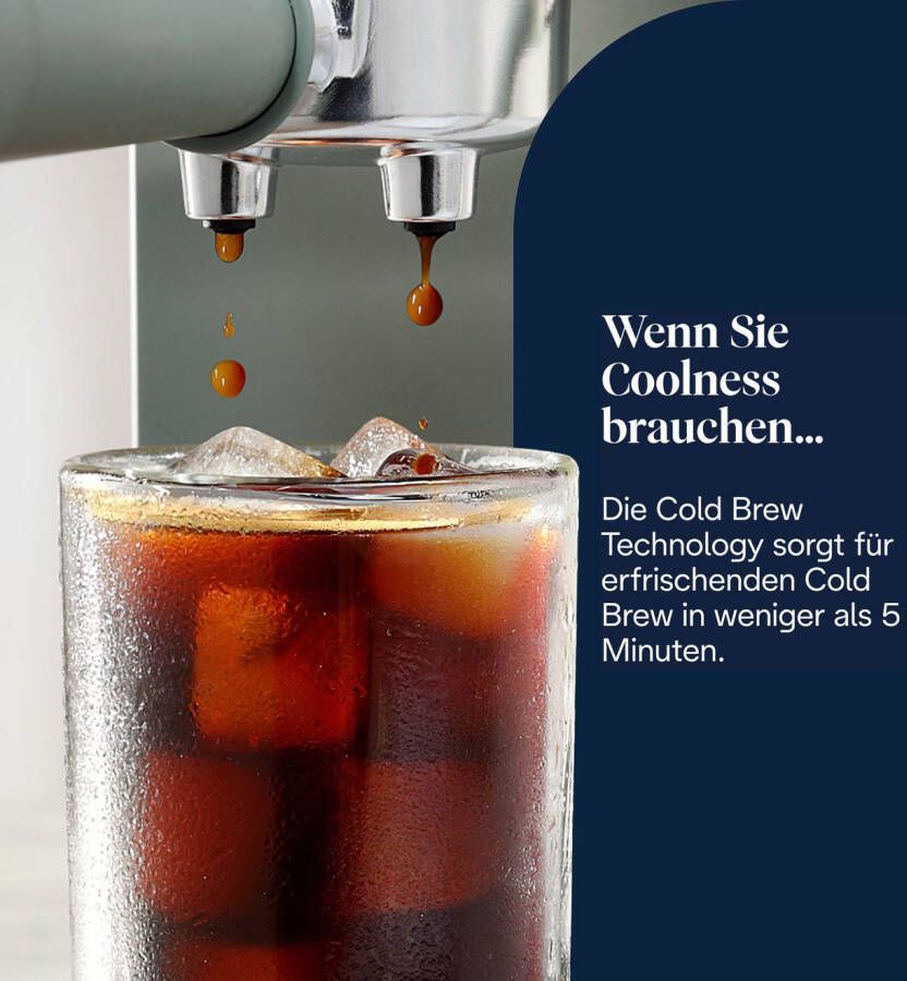 De'Longhi Espressomachine DEDICA DUO EC890.M Cold Brew in minder dan 5 minuten 15 cm breed 1 liter incl. melkopschuimneus