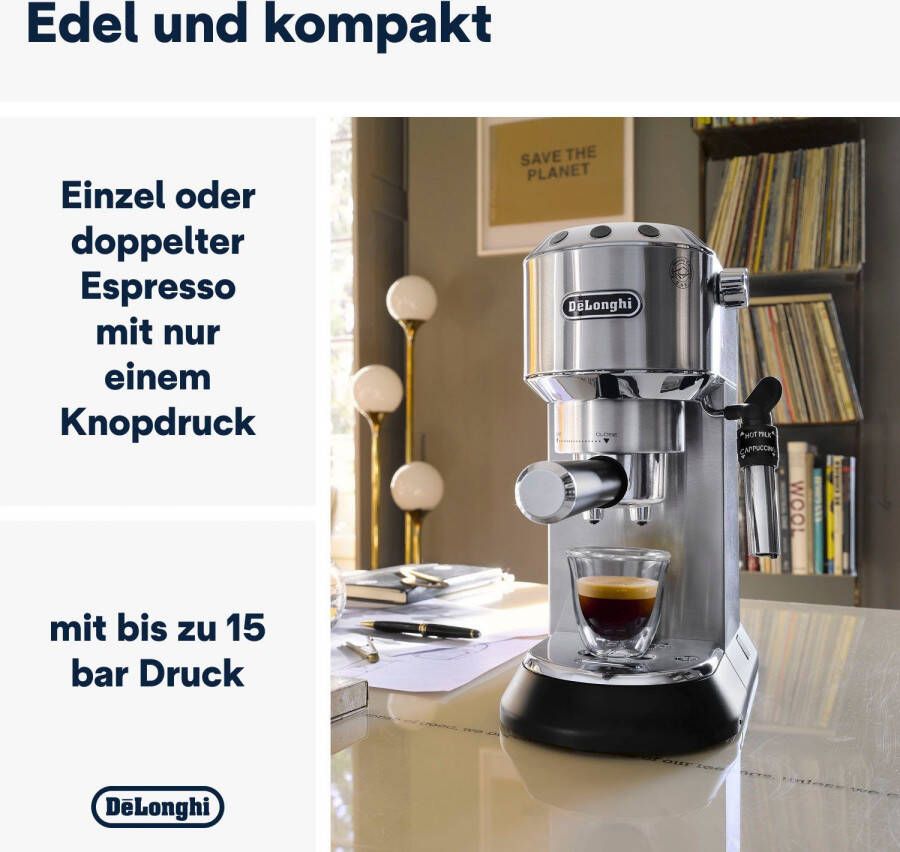 DeLonghi De'Longhi Dedica EC685.M Zilver | Handmatige espressomachines | Keuken&Koken Koffie&Ontbijt | EC 685.M