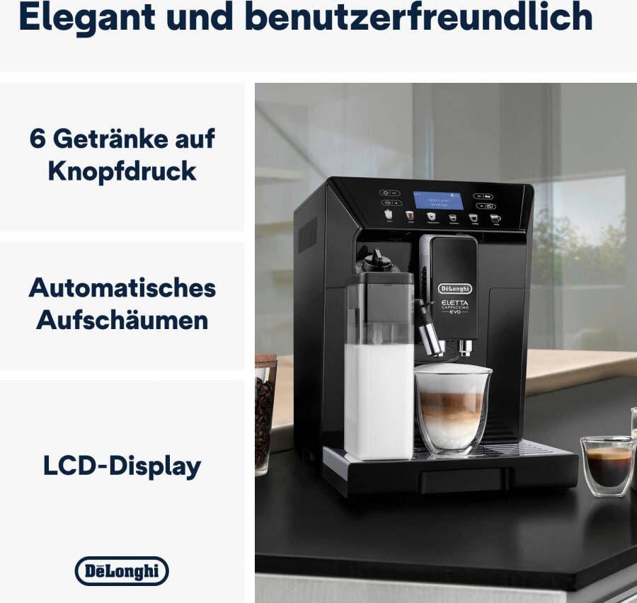 De'Longhi Volautomatisch koffiezetapparaat ECAM 46.860.B Eletta Evo zwart inclusief onderhoudsset ter waarde van € 31 99 vap - Foto 4