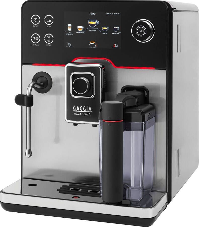 Gaggia Volautomatisch koffiezetapparaat Accademia Stainless Steel van de uitvinder van espresso barista@home dankzij het espresso plus-systeem