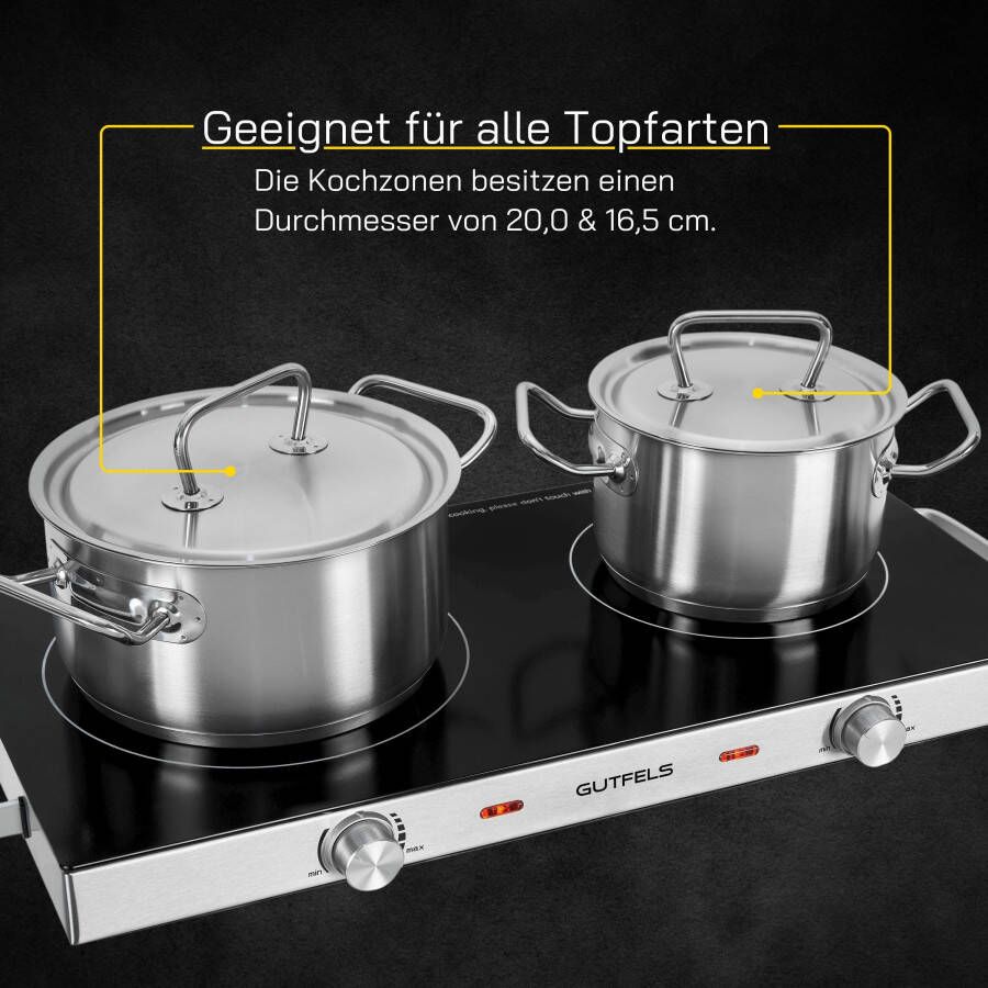 Gutfels 2-pits kookplaat COOK 4010