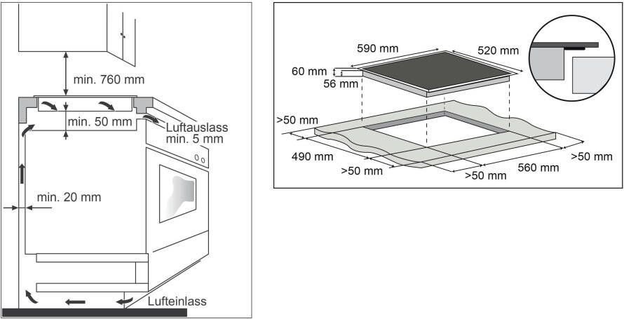 Hanseatic Inbouw ovenset 65M90E3-E11B200 en MC-IF7021B2