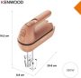 Kenwood Quickmix GO handmixer HMP40.000RD Roze Alles in één opbergsysteem Geïntegreerde maatlepel 350W 5 snelheden en slow start 30% gerecycled plastic [onderdeel GO collectie] - Thumbnail 6