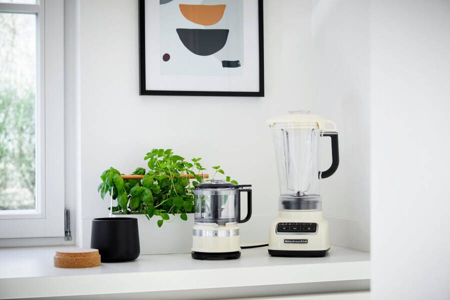 KitchenAid Mini Hakmolen Keukenmachine handig en veelzijdig met pulseerstand en twee snelheden 830ml Almond cream beige - Foto 2