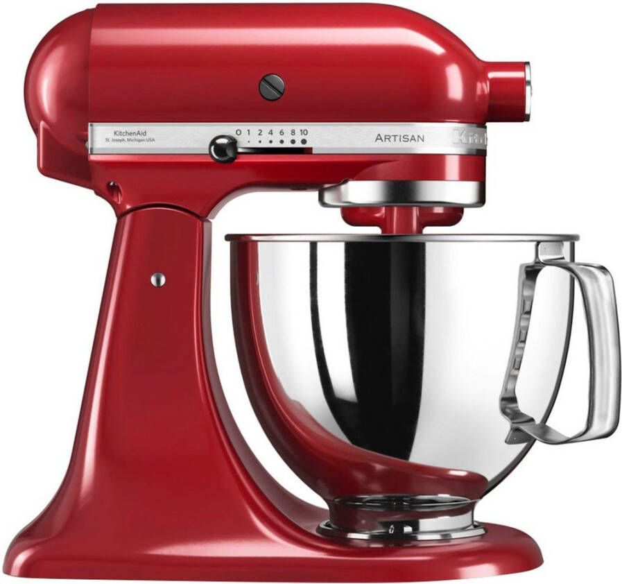 KitchenAid Keukenmachine 5KSM125EER Gratis vleesmolen + groentesnijder m. 3 trommels (waarde ca. 278 -€ adviesprijs)