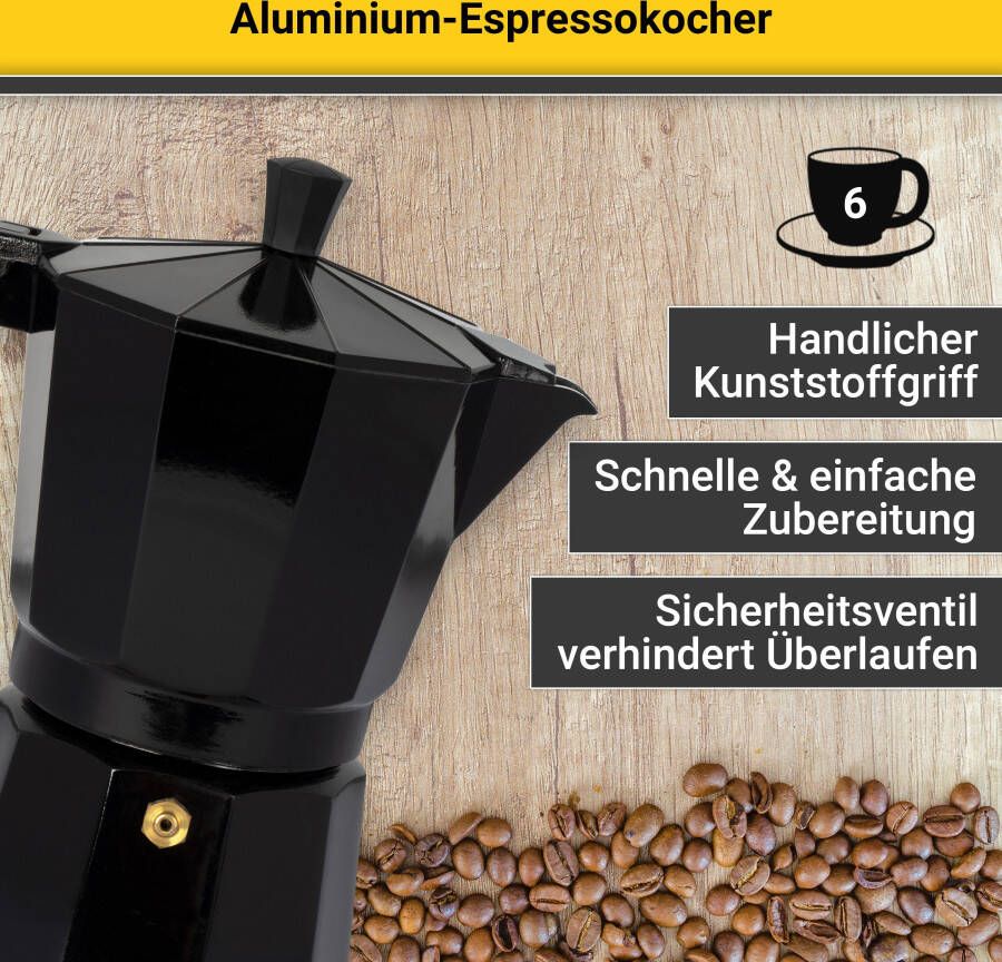 Krüger Espressomachine Italiano traditioneel italiaans van aluminium met silicone-afsluitring