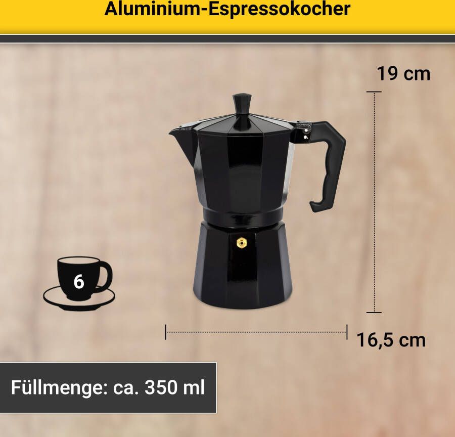 Krüger Espressomachine Italiano traditioneel italiaans van aluminium met silicone-afsluitring - Foto 5