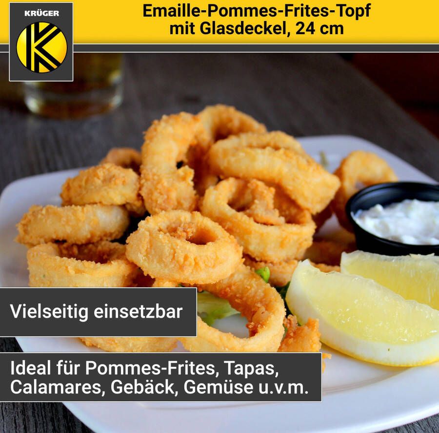 Krüger Frituurpan met deksel ø 24 cm inductie - Foto 2