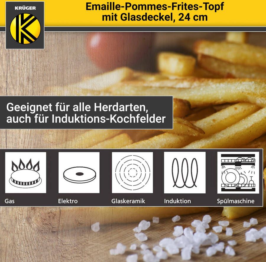 Krüger Frituurpan met deksel ø 24 cm inductie - Foto 4