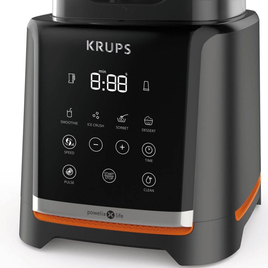 Krups Blender KB9158 InfinyMix 1 75 l tritan-container inclusief stamper en receptenboek 35.000 toeren min.