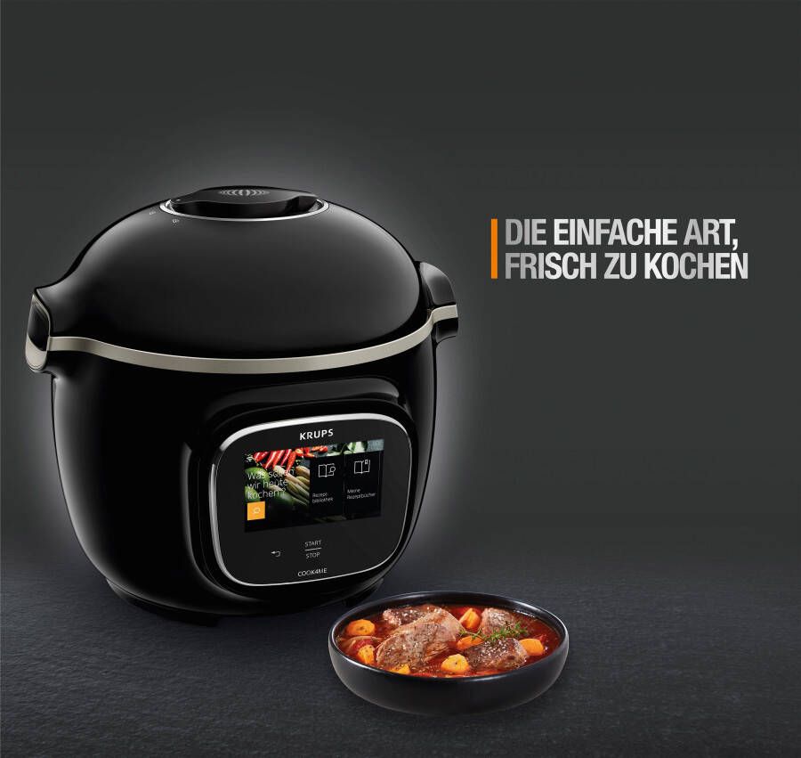 Krups Multi-cooker CZ9128 Cook4Me Touch elektrische snelkookpan geschikt voor wifi 250 recepten 13 gaarinstellingen - Foto 1