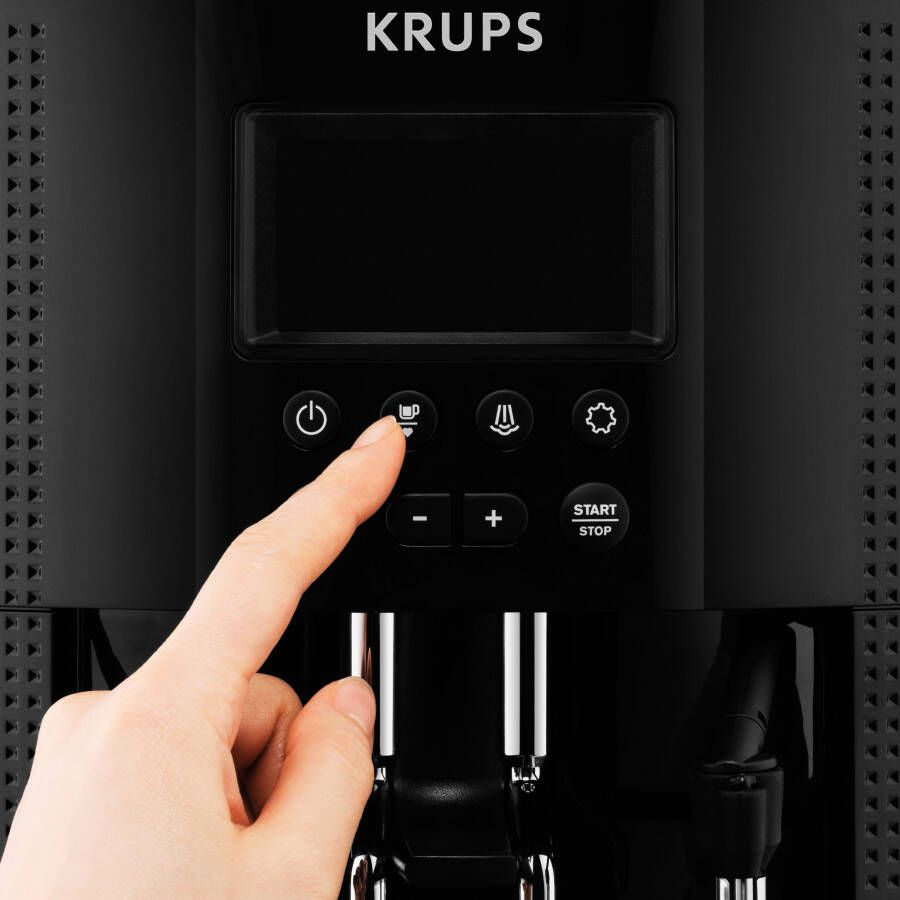 Krups Volautomatisch koffiezetapparaat EA8150 Arabica display lcd-display geheugenmodus stoomtuit voor cappuccino