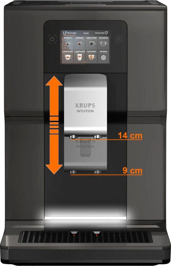 Krups Volautomatisch koffiezetapparaat EA872B Intuition Preference 3 5"-kleurentouchscreen intuïtieve gekleurde indicatielampjes - Foto 12