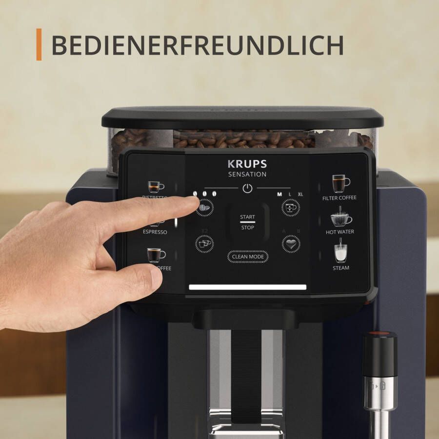 Krups Volautomatisch koffiezetapparaat EA910B.23 Sensation Milk Bundle met melkopschuimer t.w.v. 79 99 euro adviesprijs