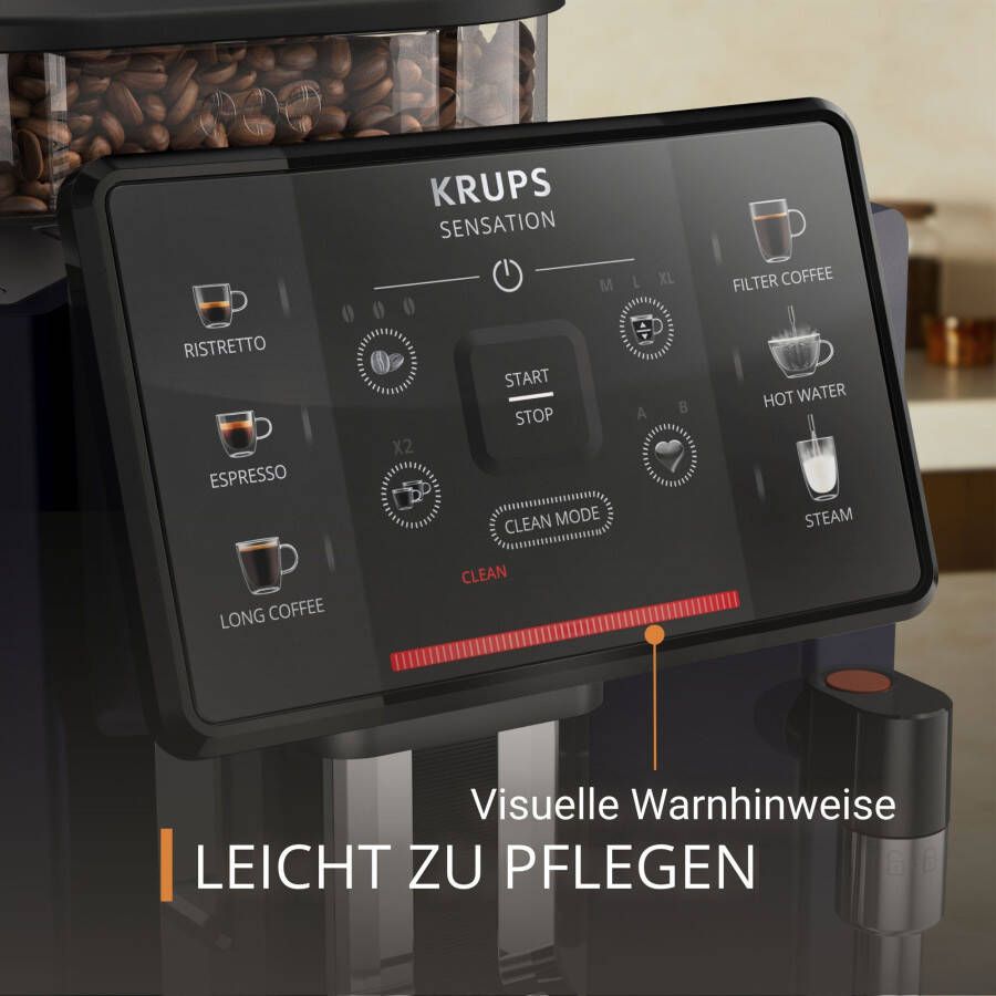 Krups Volautomatisch koffiezetapparaat EA910B.23 Sensation Milk Bundle met melkopschuimer t.w.v. 79 99 euro adviesprijs