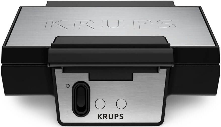 Krups Wafelijzer Iconic met elegant design keramische anti-aanbaklaag extra-diepe platen afmetingen: 23 4 x 26 5 x 10 8 cm fdk261